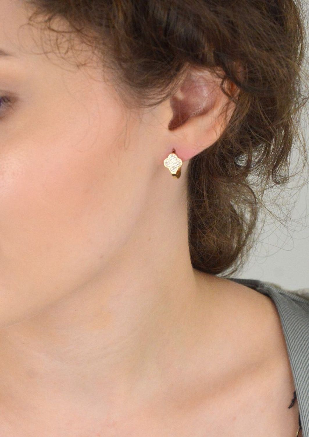 Złote kolczyki z cyrkoniami w kształcie kwiatu – angielskie zapięcie  14K  KL_8757A_585.jpg